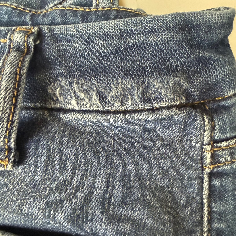 KUT from the Kloth Meg Wide Leg Jeans Womens 10 Blue High Rise Patch Pockets - Picture 14 of 15